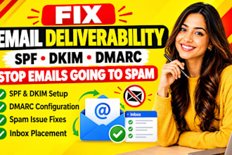 fix email deliverability, spf dkim dmarc and spam issues
