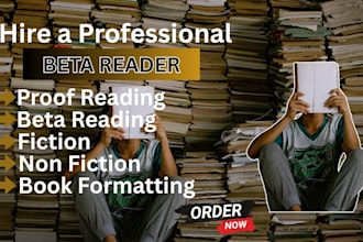 professional beta reading and proofreading services for novellas and novel