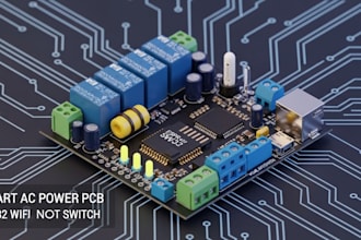 develop smart ac power controller pcb esp32 iot wifi switch