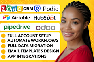 do data migration on pipedrive airtable monday crm  zoho crm espo odoo crm