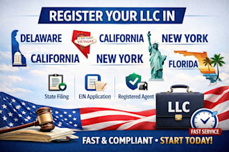 register your llc in delaware, nevada, california, new york, florida