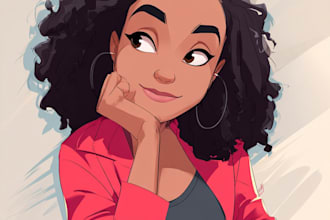 draw a disney cartoon portrait