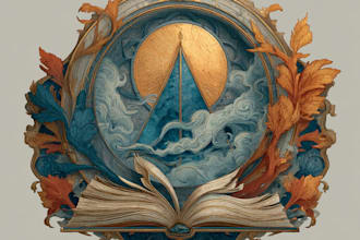 make a fantasy book novel series logo