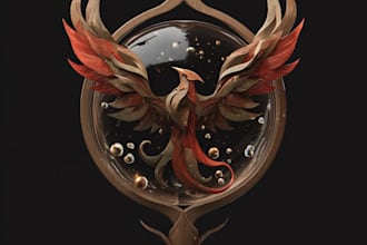 create an fantasy logo design artwork