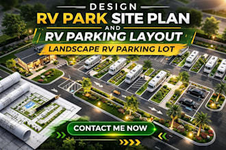 design car parking lot, rv parking, site plan layout, landscape driveaway plan