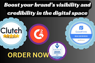 online reputation for g2, goodfirms, clutch, designrush, techbehemoths,