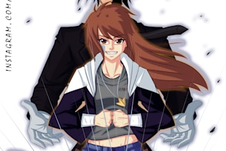 draw anime fanart, oc, anthro, furry