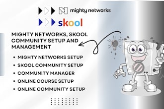 setup mighty networks skool online course community manager