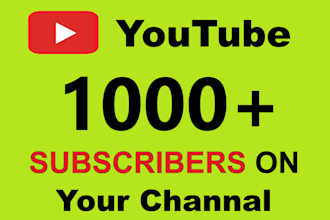guarantee youtube channel promotion 1,000 for more subscriptions