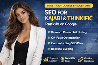 do kajabi SEO for online course and rank your thinkific online course on google