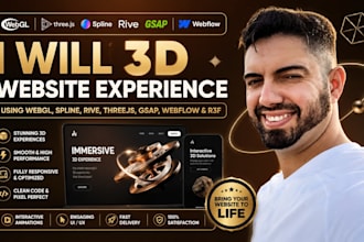 3d website experience using webgl spline rive threejs and gsap webflow r3f