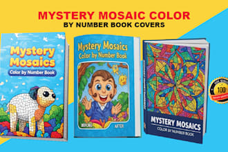 make KDP ready mystery mosaics activity and coloring book