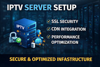 setup secure iptv server with SSL, CDN integration and performance optimization