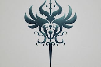 create an fantasy logo design artwork