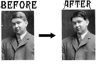 professionally restore and repair old or damaged photos