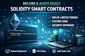 develop secure and audit ready solidity smart contracts for your defi or token
