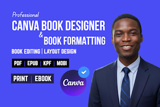create editable canva book layout, KDP canva workbook and journal design