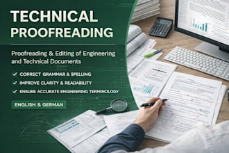 proofread and edit your engineering or technical documents