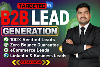do verified email list building, linkedin lead, sales prospect and web research
