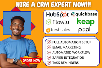 do flowlu quickbase hubspot keap automation freshsales popl close io integration