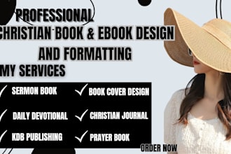 format and design christian books, prayer journals, and KDP paperback cover