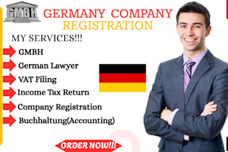 consult on german company registration and gmbh or ug formation