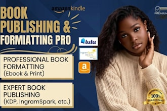 publish your book on amazon KDP, format, edit , upload and optimize for kindle