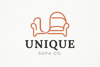 design a modern and elegant sofa logo for your brand