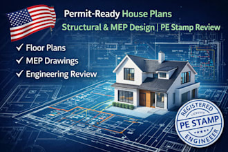 deliver house plans, permit drawings, mep plans