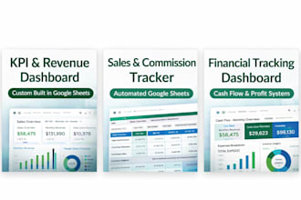 build a KPI, sales and revenue dashboard in google sheets