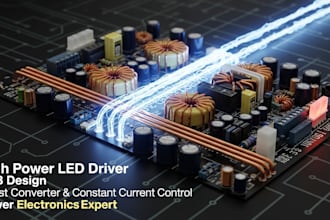 design high power led driver pcb with boost converter and constant current