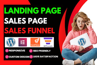 design and build a landing page, sales page, sales funnel