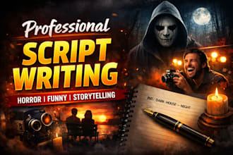 engaging youtube video scripts for horror, funny and storytelling content