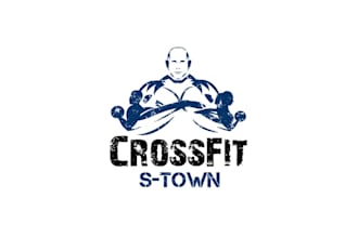 design strong crossfit gym fitness logo