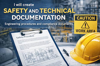 create safety and technical documentation for industrial systems