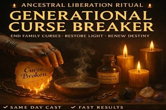 break generational curses hexes blockages and do spiritual exorcism ritual
