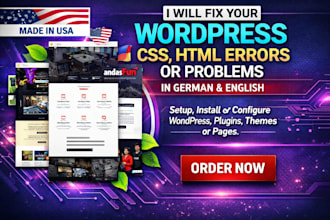 fix wordpress issues, fix wordpress website
