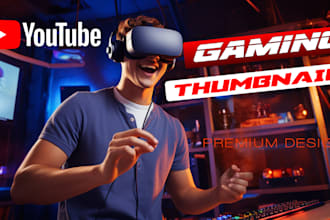 design trending gaming youtube thumbnails