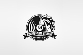 design a clean simple sound farm brooklyn logo