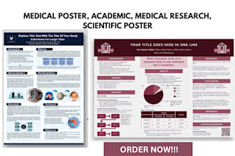 do research scientific, medical conference infographics, medical research poster