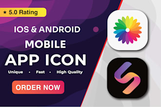 design a custom app icon for ios and android app store