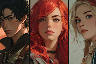 draw your characters and fanart in semi realistic art