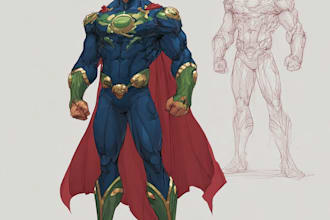 superhero character for comics
