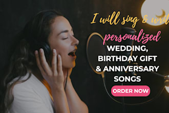 sing write personalized wedding birthday gift anniversary song