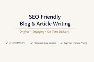 write engaging and SEO friendly content