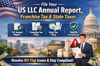 file your US llc annual report, franchise tax, annual state taxes, fincen boi