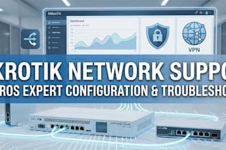 be your mikrotik network engineer for routeros setup and security