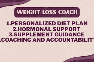 design a custom diet and supplement plans with coaching for healthy weight