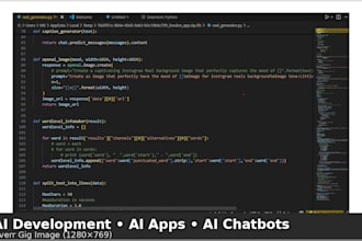 develop ai apps, saas, websites and chatbots