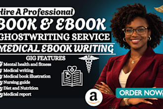 write medical ebook, nursing playbook, health fitness, self help, course content